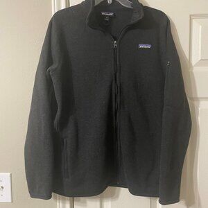Patagonia Sweater Jacket with Fleece Lining, Women's Size XL, Black